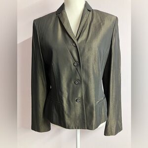 Ann Taylor Loft Women’s Blazer/Jacket, Size 10, Olive/Bronze, Tapered